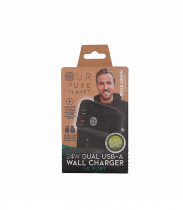 Our Pure Planet (Harry Kane's ECO Brand) - 24W Dual USB-A Wall Charger (UK port)