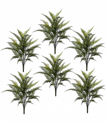 Pack of 6 x 78cm Fire Retardant Artificial Fern Foliage Branch