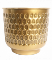 20cm Gold Honeycomb Metal Planter by Leaf