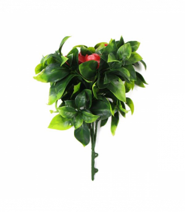30cm UV Resistant Red Flower Bush Artificial