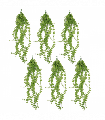 Pack of 6 x Hanging UV and Fire Resistant Artificial Plant Pearl String 92cm