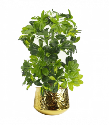 18cm Gold Swirl Metal Planter by Leaf