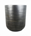 39cm x 33cm Coya Silver Ridged Planter Large Composite Plant Pot