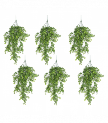 Pack of 6 x Hanging UV and Fire Resistant Artificial Forest Foliage Plant 81cm