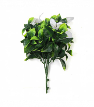 30cm UV Resistant White Flower Bush Artificial