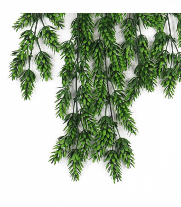 Pack of 6 x Hanging UV and Fire Resistant Artificial Clustered Fern Plant 128cm