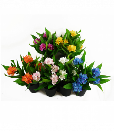6x 18cm Artificial Freesia Plants in Assorted Colours Flowering