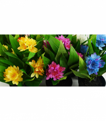 6x 18cm Artificial Freesia Plants in Assorted Colours Flowering