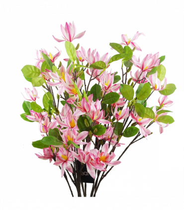 6x 100cm Pink Magnolia Floral Spray Artificial