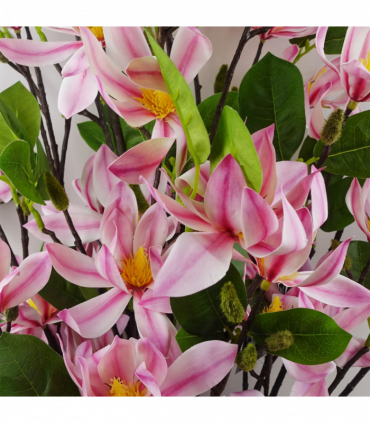 6x 100cm Pink Magnolia Floral Spray Artificial