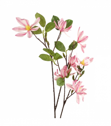 6x 100cm Pink Magnolia Floral Spray Artificial