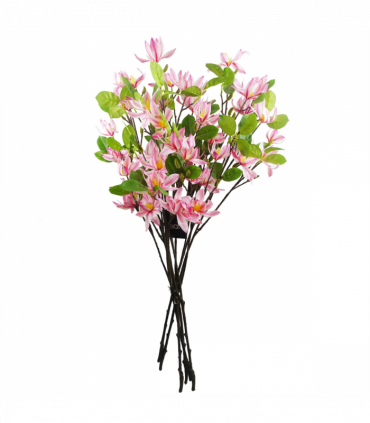 6x 100cm Pink Magnolia Floral Spray Artificial