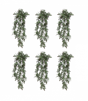 Pack of 6 x Hanging UV and Fire Resistant Artificial Angel Plant 76cm