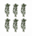 Pack of 6 x Hanging UV and Fire Resistant Artificial Angel Plant 76cm