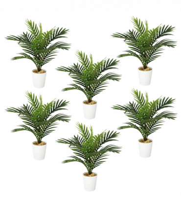 Pack of 6 x 50cm Artificial Mini Palm Tree