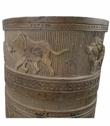 55cm x 29cm Jungle Planter with Legs Embossed Lion Elephant Large