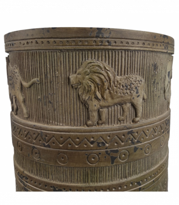 55cm x 29cm Jungle Planter with Legs Embossed Lion Elephant Large