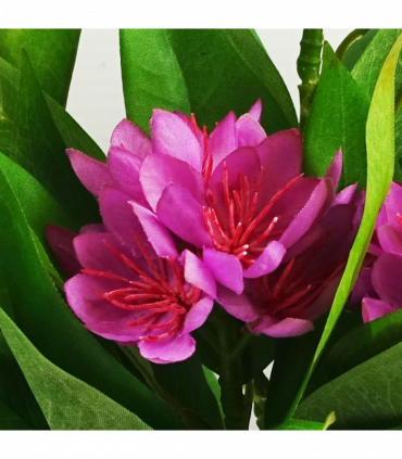 3x 18cm Artificial Freesia Plants Pink, Orange, Yellow Flowering