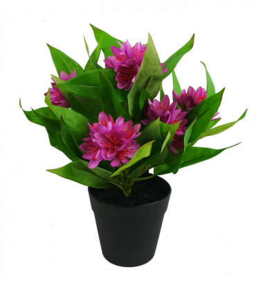 3x 18cm Artificial Freesia Plants Pink, Orange, Yellow Flowering