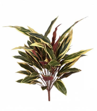 90cm Fire Retardant Caladium Bush with white edge x15w/49Lvs