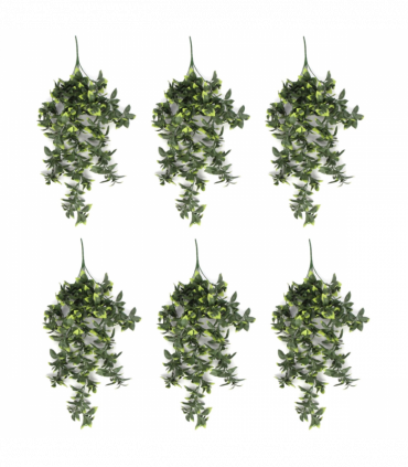 Pack of 6 x Hanging UV and Fire Resistant Artificial Pothos Plant 71cm