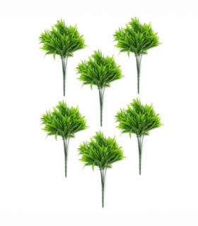 Pack of 6 x 30cm Fire Resistant Foliage Mini Leaf Stem