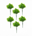 Pack of 6 x 30cm Fire Resistant Foliage Mini Leaf Stem