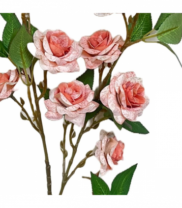 Pack of 6 x 90cm Artificial Pink Rose Stem