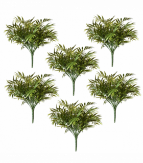 Pack of 6 x 40cm Fire Retardant Artificial Palm Tree Stem