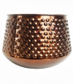 18cm Antique Copper Metal Planter by Leaf