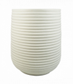 46cm x 40cm Mikos Extra Large Ridged Composite Planter - Stone Colour