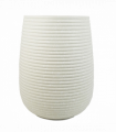 41cm x 30cm Mikos Large Ridged Composite Planter - Stone Colour