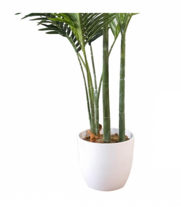 160cm Artificial Palm Tree with 15 Leaves in White Pot