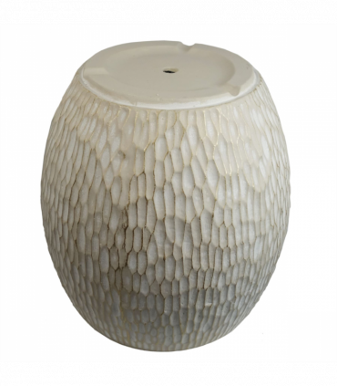 43cm Inoke Embossed Large Stone Colour Composite Planter Plant Pot