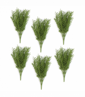 Pack of 6 x 40cm Fire Resistant Artificial Foliage Grass Stem