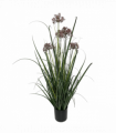 95cm Artificial Grass Plant Potted with Flower Detail
