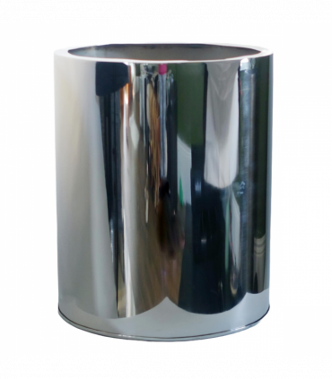 51cm XL Silver Metal Planter by Leaf