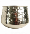 18cm Silver Cross Metal Planter by Leaf