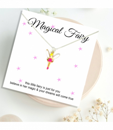 Magical Fairy Girls Necklace Mini Gift Hamper | Girls Birthday mini flower Bouquet | Childrens Jewellery | Grandaughter Christmas Present UK