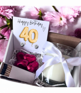 Small 40th Birthday Gold Balloons Gift Hamper | Girls 40th Birthday Gift