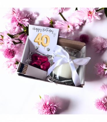 Small 40th Birthday Gold Balloons Gift Hamper | Girls 40th Birthday Gift