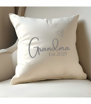 Grandma Est. 2025 Cushion | Gift for Grandma | Birthday Gift Idea | Grans Christmas Present | Mothers Day Pillow