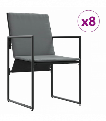 vidaXL Garden Dining Set 13 pcs Black Steel