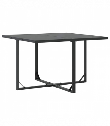 vidaXL Garden Dining Set 9 pcs Black Steel