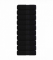 vidaXL Guest Towels 10 pcs Black 30x50 cm 360 gsm 100% Cotton