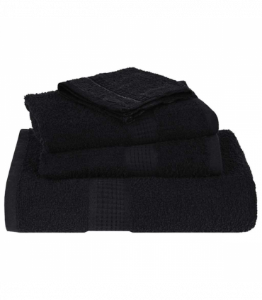 vidaXL Guest Towels 10 pcs Black 30x50 cm 360 gsm 100% Cotton