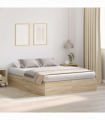 vidaXL Bed Frame Sonoma oak 200 x 140 x 31.5 cm Engineered wood