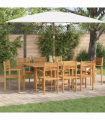 vidaXL Garden Stacking Chairs 8 pcs Brown 55.5 x 55.5 x 90 cm