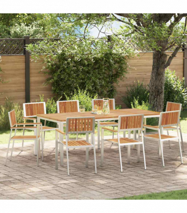 vidaXL Garden Chair 8 pcs Brown 56 x 54.5 x 87cm Solid Acacia wood