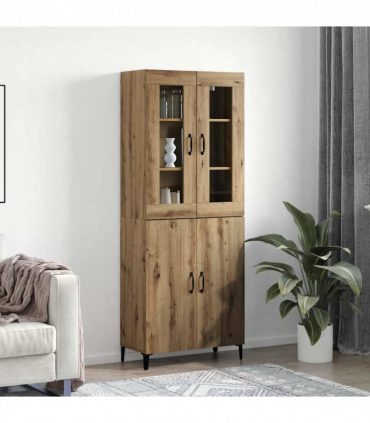 vidaXL Highboard 2 pcs Artisan oak 69.5 x 34 x 180 cm Engineered wood
